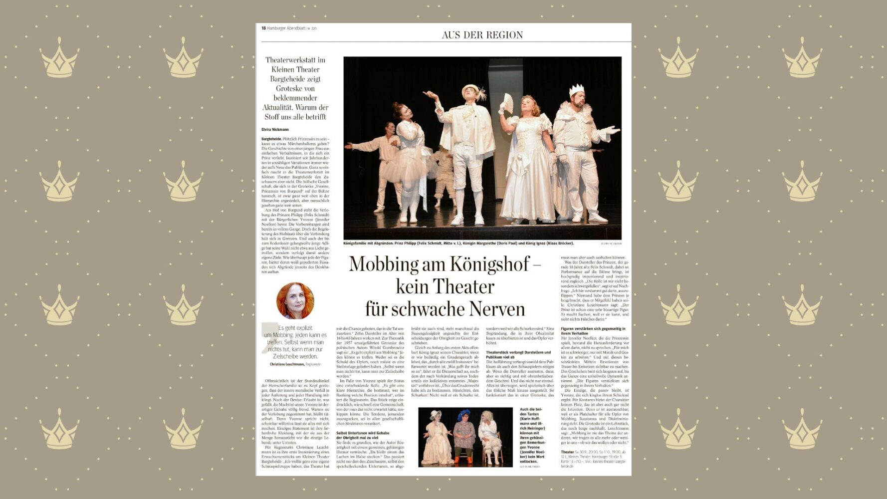 Pressespiegel: Yvonne, Prinzessin von Burgund (Hamburger Abendblatt)